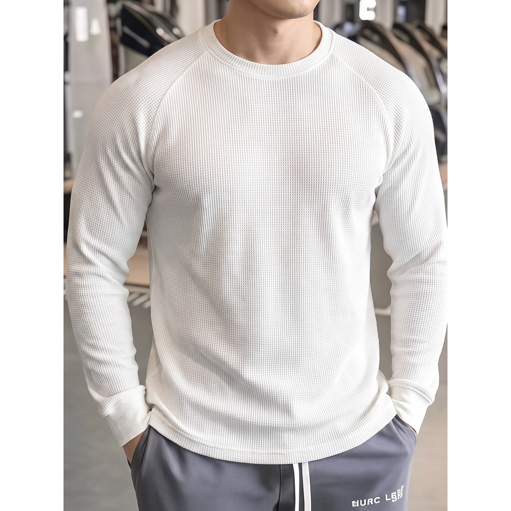 Zara Aaron Levine White Waffle Knit Long Sleeve Pullover Large NWT Mens Sweater